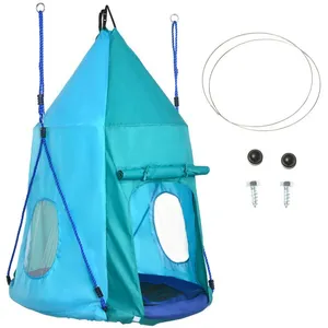 Comparateur de prix : Outsunny - Balançoire - Polyester - 100x100x150cm - Bleu
