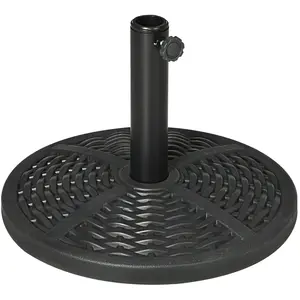 Comparateur de prix : Pied de Parasol Outsunny HDPE 45x45x33cm Noir