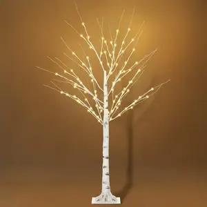 HOMCOM Arbre Lumineux LED - décoration Lumineuse Blanc Chaud - 96 LEDs - Usage intérieur - 150 cm pas cher