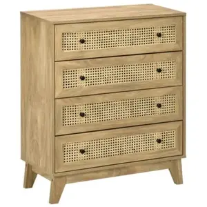 HOMCOM - Commode - Panneaux de particules - 80x35x95cm - Bois naturel
