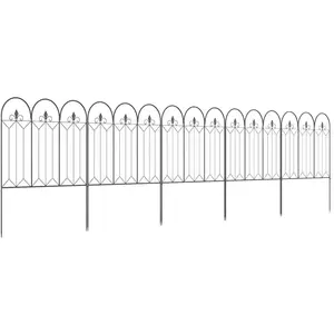 Outsunny - Clôture de Jardin - Métal - 305x79.5cm - NoirVendu parcdiscount