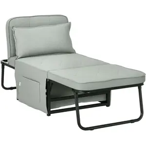 Comparateur de prix : HOMCOM Fauteuil chaise longue lit po 180x64x40cm Gris