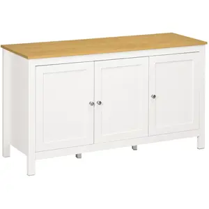 HOMCOM - Buffet - Bois - 120x40x70cm - Blanc pas cher