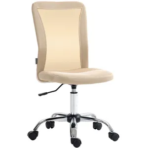 Chaise de bureau Vinsetto ergonomique hauteur réglable piètement chrom... pas cher