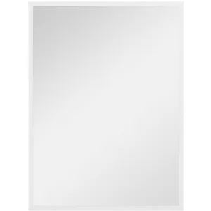Homcom Miroir mural rectangulaire dim. 60L x 80H cm MDF blanc pas cher