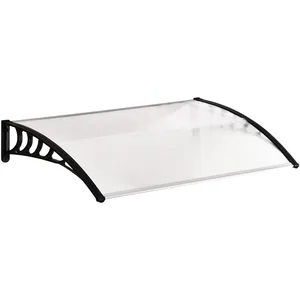 Auvent de porte d'entrée - Outsunny - toit marquise en polycarbonate -... pas cher