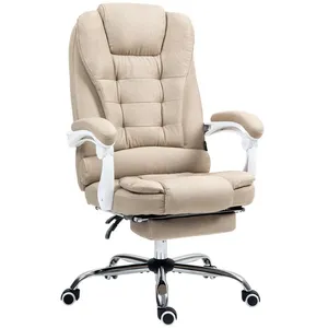 Vinsetto - Fauteuil de bureau - Polyester - 66x70x118cm - beige foncé pas cher