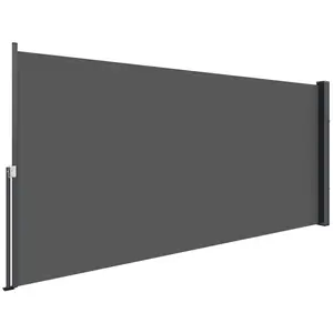 Outsunny Tuinzijluifel - Polyester - 300x140cm - Donkergrijs pas cher