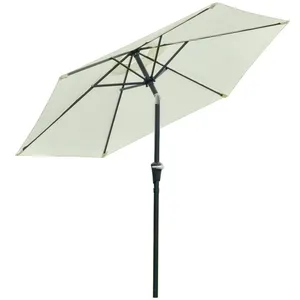 Parasol de jardin - Outsunny - hexagonal - inclinable - métal polyeste... pas cher