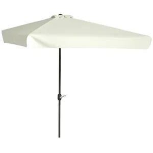Comparateur de prix : Demi parasol - Outsunny - 5 entretoises métal - cheminée incluse - toi...