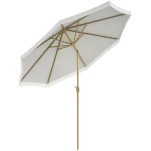 Comparateur de prix : Outsunny-Patioparasol-Polyester-265x265x244cm-Wit