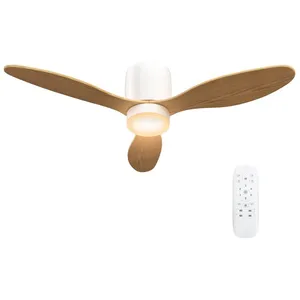 Ventilateur de plafond - HOMCOM - lumière réglable et télécommande - 1... pas cher