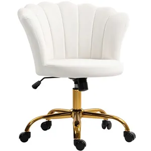 Chaise bureau - HOMCOM - dossier en pétale hauteur réglable et assise ... pas cher