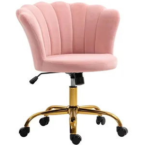 Chaise bureau - HOMCOM - dossier en pétale hauteur réglable et assise ... pas cher