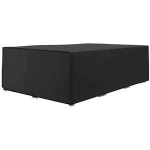 Outsunny Housse Salon De Jardin Étanche Anti-Uv Tissu Oxford Noir pas cher