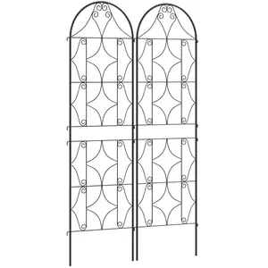 Outsunny tomatenrek - Metaal - 50x180cm - Zwart pas cher