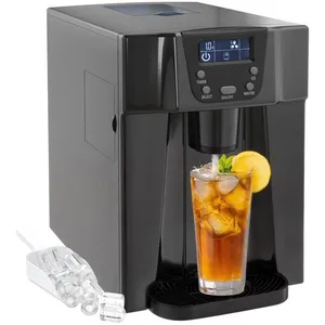 Machine à glaçons - HOMCOM - distributeur deau - 12kg en 24h 9 glaçons en 6-10 minutes - plastique - 252x389x363cm - noir pas cher