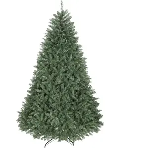 Sapin de Noël artificiel - HOMCOM - 2641 pointes de branche articulée support en métal - plastique ignifuge - 210H cm - vert pas cher