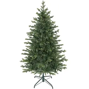 Sapin de Noël artificiel - HOMCOM - 1202 pointes de branche articulée support en métal - plastique ignifuge - 150H cm - vert pas cher