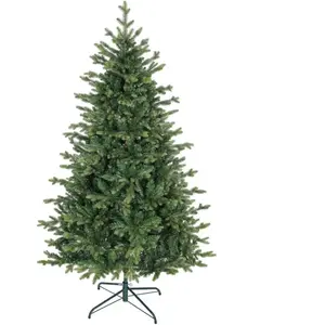 Sapin de Noël artificiel - HOMCOM - 1660 pointes de branche articulée support en métal - plastique ignifuge - 180H cm - vert pas cher