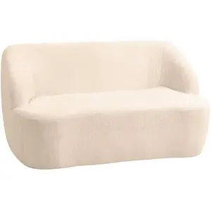 Canapé 2 places - HOMCOM - dossier et assise incurvés - aucun assembla... pas cher