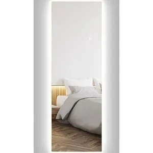Homcom Miroir Mural Led Pleine Longueur Dim. 40l X 120h Cm - Miroir Le... pas cher