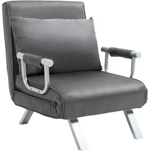 Homcom Fauteuil Chauffeuse Canapé-Lit Convertible pas cher