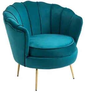 HOMCOM - fauteuil tissu - Polyester - 79x77x77cm - BleuVendu parrakuten