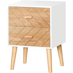 HOMCOM - rangement - Bois - 40x30x55.5cm - Blanc pas cher