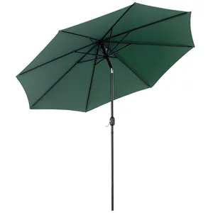 Comparateur de prix : Outsunny Parasol en métal Rond Polyester 180g/m² manivelle inclinable Ø 2,95 x 2,5 m Vert
