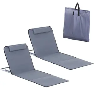Outsunny - chaise longue - Polyester - 134x48x43cm - Gris pas cher