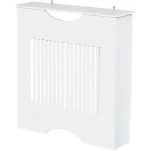 Cache-radiateur design HOMCOM - Panneau 78 x 19 x 82 cm - Blanc pas cher