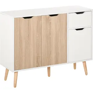Buffet design scandinave HOMCOM - 2 placards tiroir coulissant - pieds... pas cher