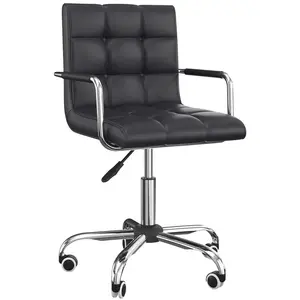 Chaise de bureau - HOMCOM - pivotant - hauteur réglable - revêtement s... pas cher