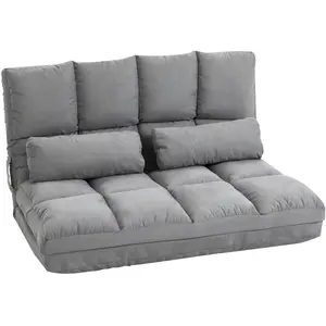 Chauffeuse inclinaison dossier 102x73x60cm Gris - HOMCOM - Contemporai... pas cher