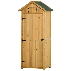 Armoire abri de Jardin - OUTSUNNY - 3 étagères - Toit Pente bitumé - S... pas cher