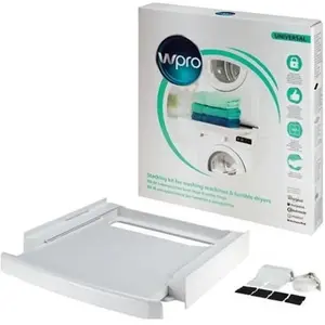 WPRO KIT D'EMPILAGE (LAVE-LINGE SÈCHE-LINGE) UNIVERSEL À PLATEAU COULI...