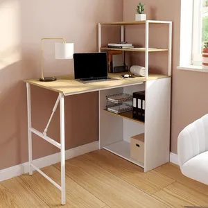 IDMARKET Bureau bibliothèque pliable RAY plateau rabattable bois façon... pas cher