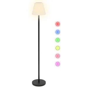 IDMARKET Lampadaire solaire extérieur avec LED multicolore pas cher