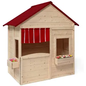 IDMARKET Maisonnette enfant en bois ADVENTURE, cabane de jeux pour l'e... pas cher