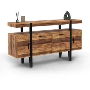 IDMARKET Buffet 140 cm AUSTRIA 4 portes pieds épingle pas cher