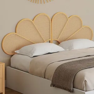 IDMarket Tête De Lit Suspendue Ivy 160 Cm Effet Rotin Et Cannage En Fo... pas cher