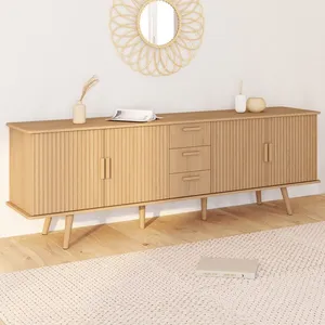 IDMARKET Buffet 180 cm JULIETTE XXL 4 portes et 3 tiroirs lattes tasse... pas cher