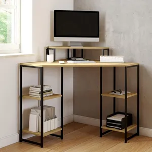 IDMARKET Bureau d'angle DETROIT gain de place bureau informatique avec... pas cher