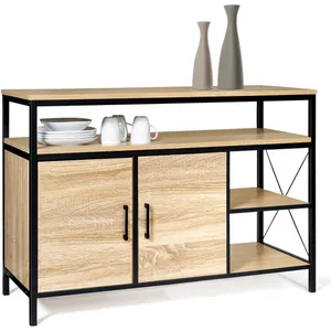 IDMarket - Buffet Bas 2 Portes 100 cm Detroit Design Industriel pas cher