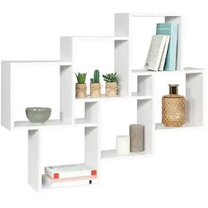 Idmarket - Etagère murale double position lucas blanche pas cher