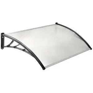 PROBACHE ID MARKET - Auvent de porte marquise d'accueil 80X120 CM polycarbonate pas cher