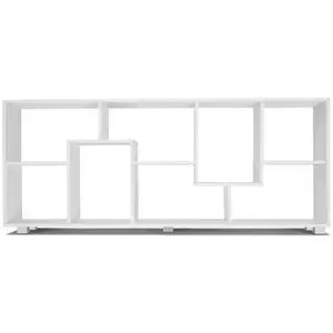 Comparateur de prix : Étagère double position TANIA bois blanc IDMARKET - L 161 cm - contemporain et design