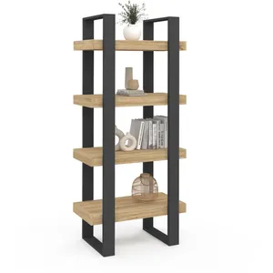 Comparateur de prix : IDMarket Etagère 4 Niveaux Phoenix Bois Et Noir