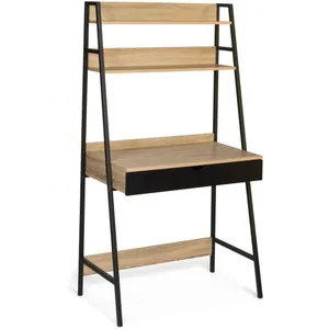 Comparateur de prix : Bureau étagère - IDMARKET - BOSTON - Métal - Marron - Meuble de bureau
